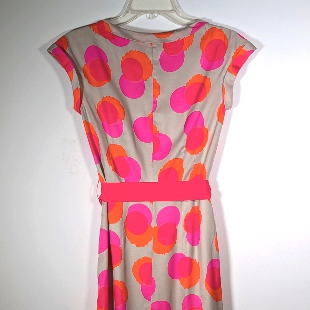 Boden Silk Print Dress Sz 2 - Picture 7 of 9